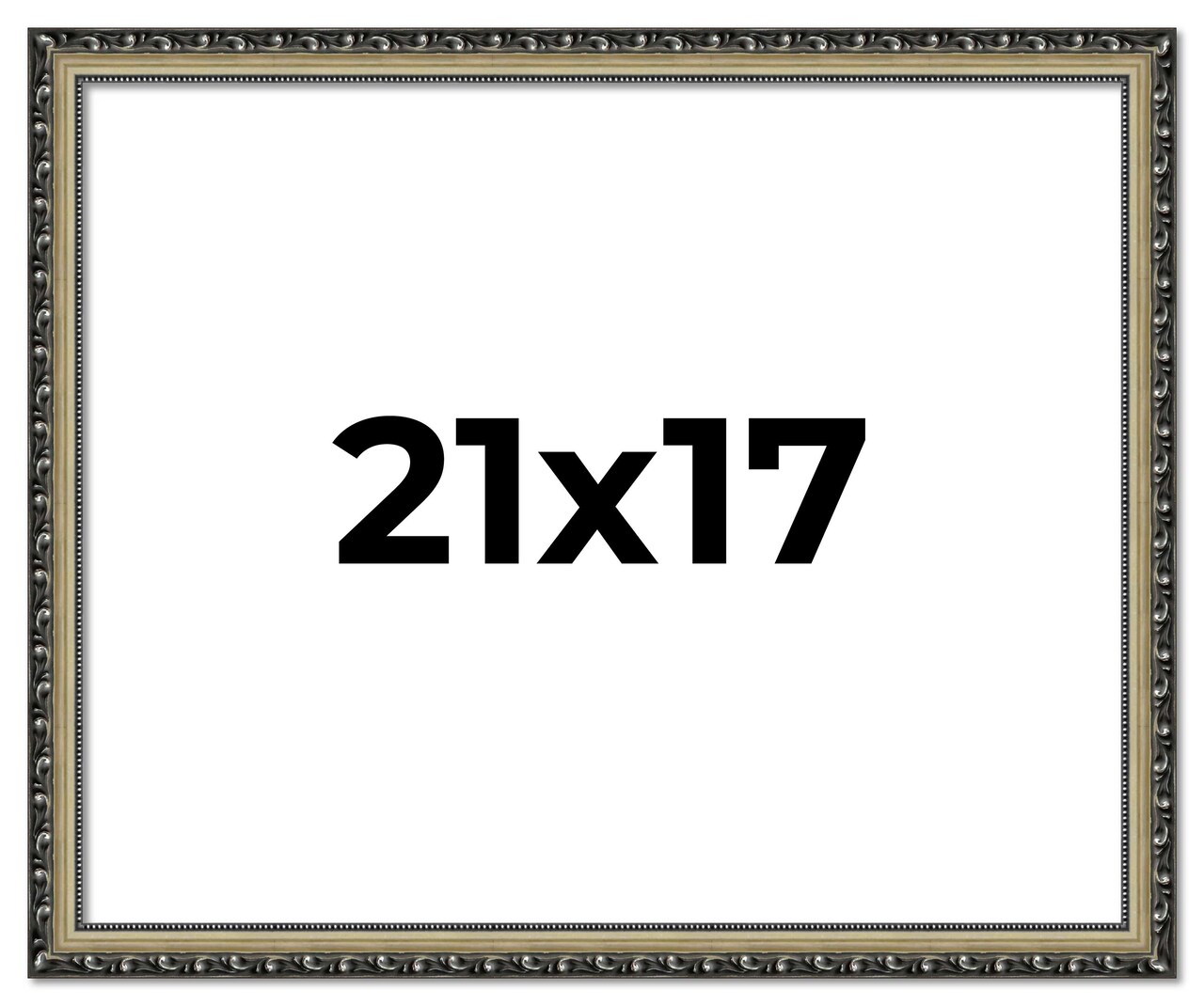 21x17 Solid Wood Antique Picture Frame with UV-Resistant Acrylic & Acid-Free Backing, Available in 4 Finishes: Bronze, Gold, Silver, and Gold with Black